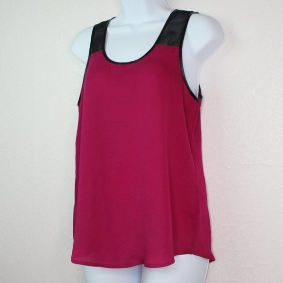 Express Magenta Racer Back High Lo Tank To… - Picture 4 of 11